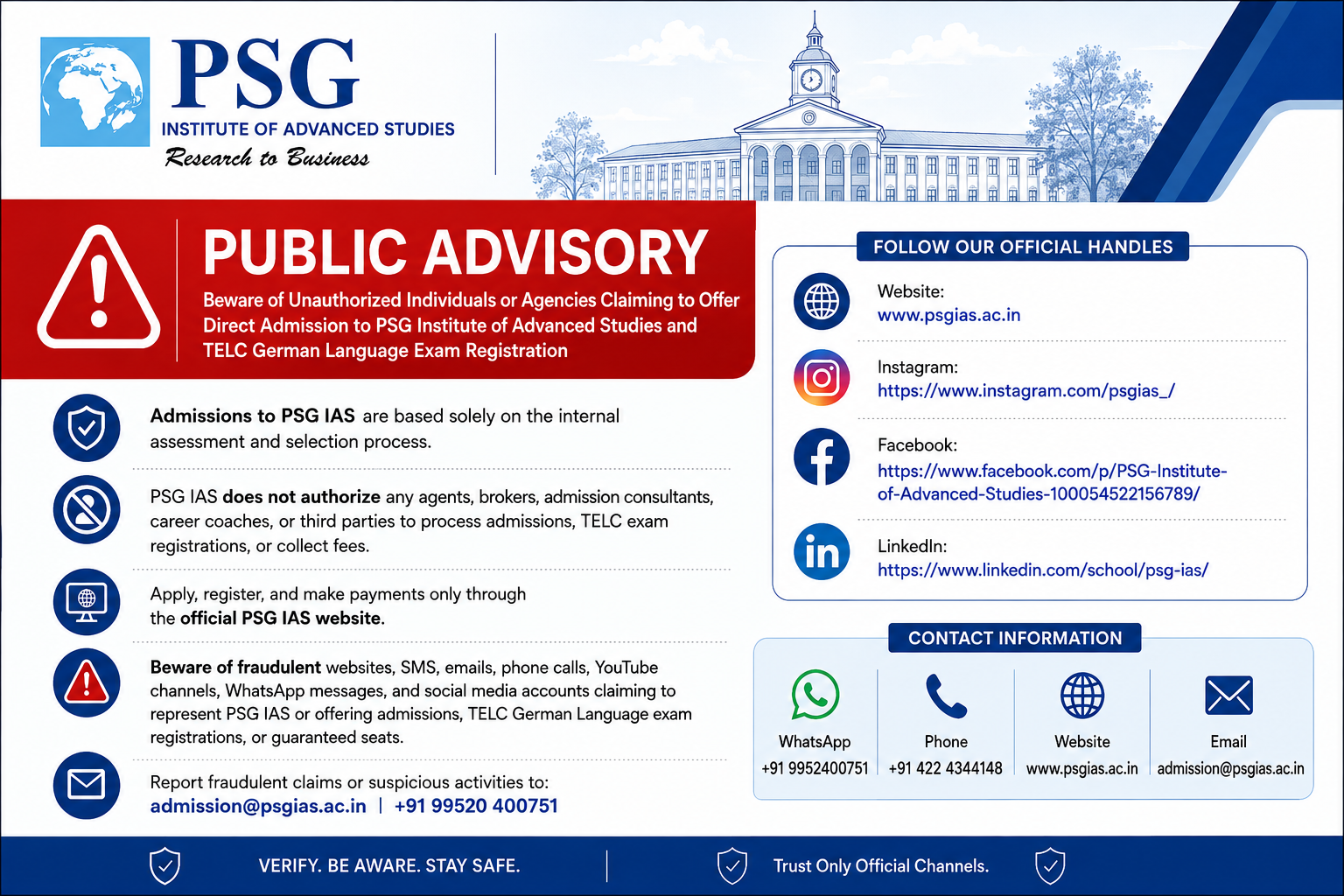 PSG IAS Public Advisory